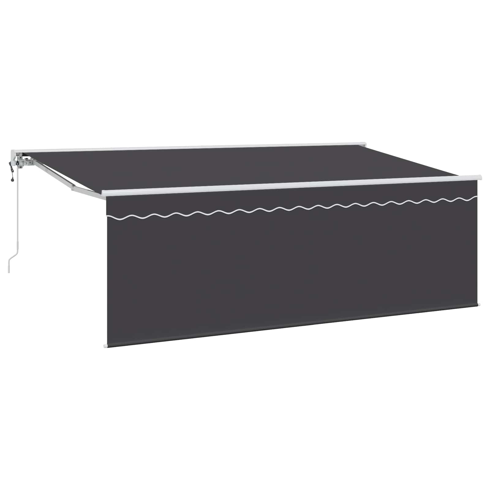 Ausziehbare Markise Anthrazit 400 x 200 cm