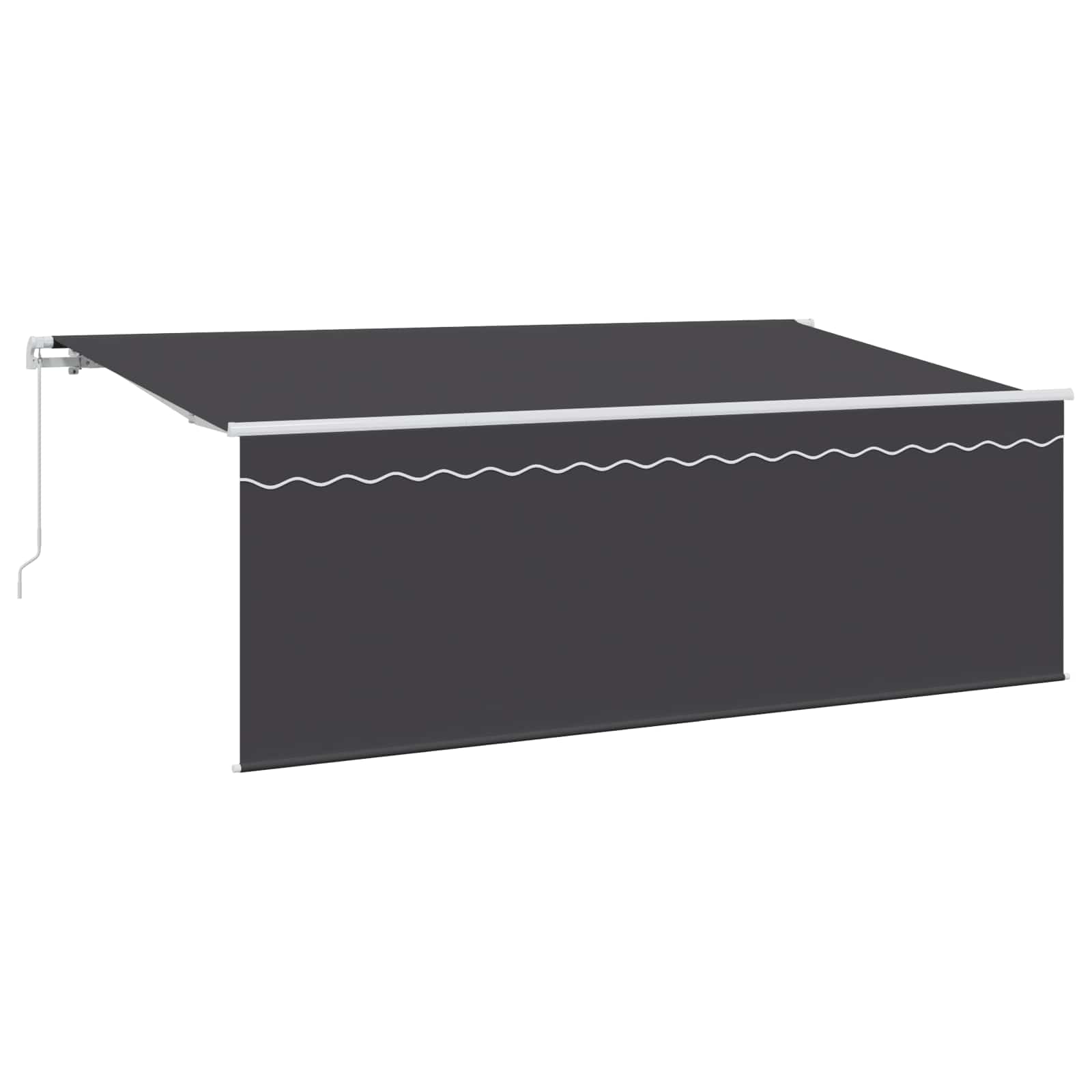 Ausziehbare Markise Anthrazit 400 x 200 cm