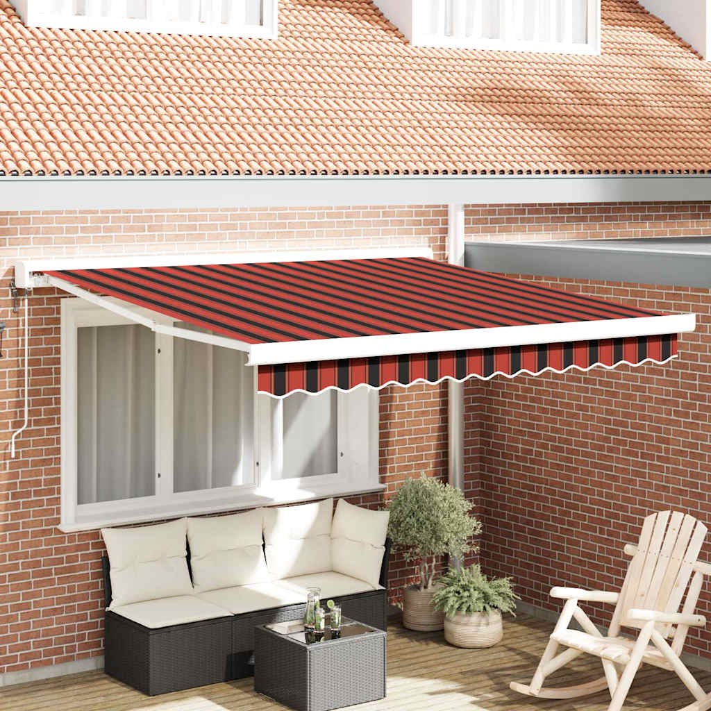 Ausziehbare Markise Orange und Braun 300 x 250 cm