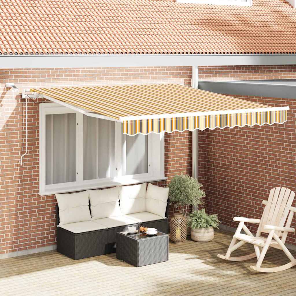 Ausziehbare Markise Mehrfarbig 300 x 250 cm Polyester
