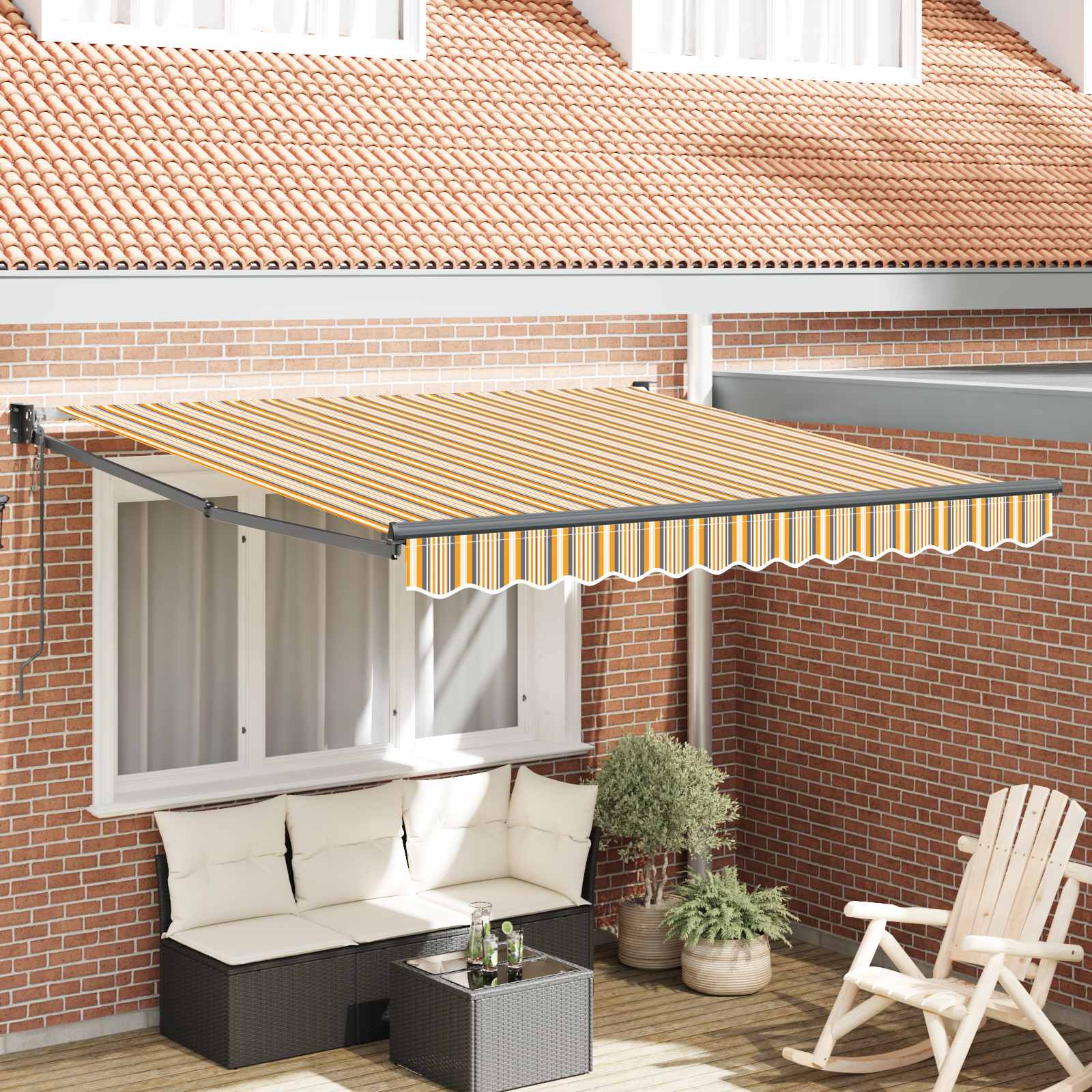 Ausziehbare Markise Mehrfarbig 300 x 250 cm