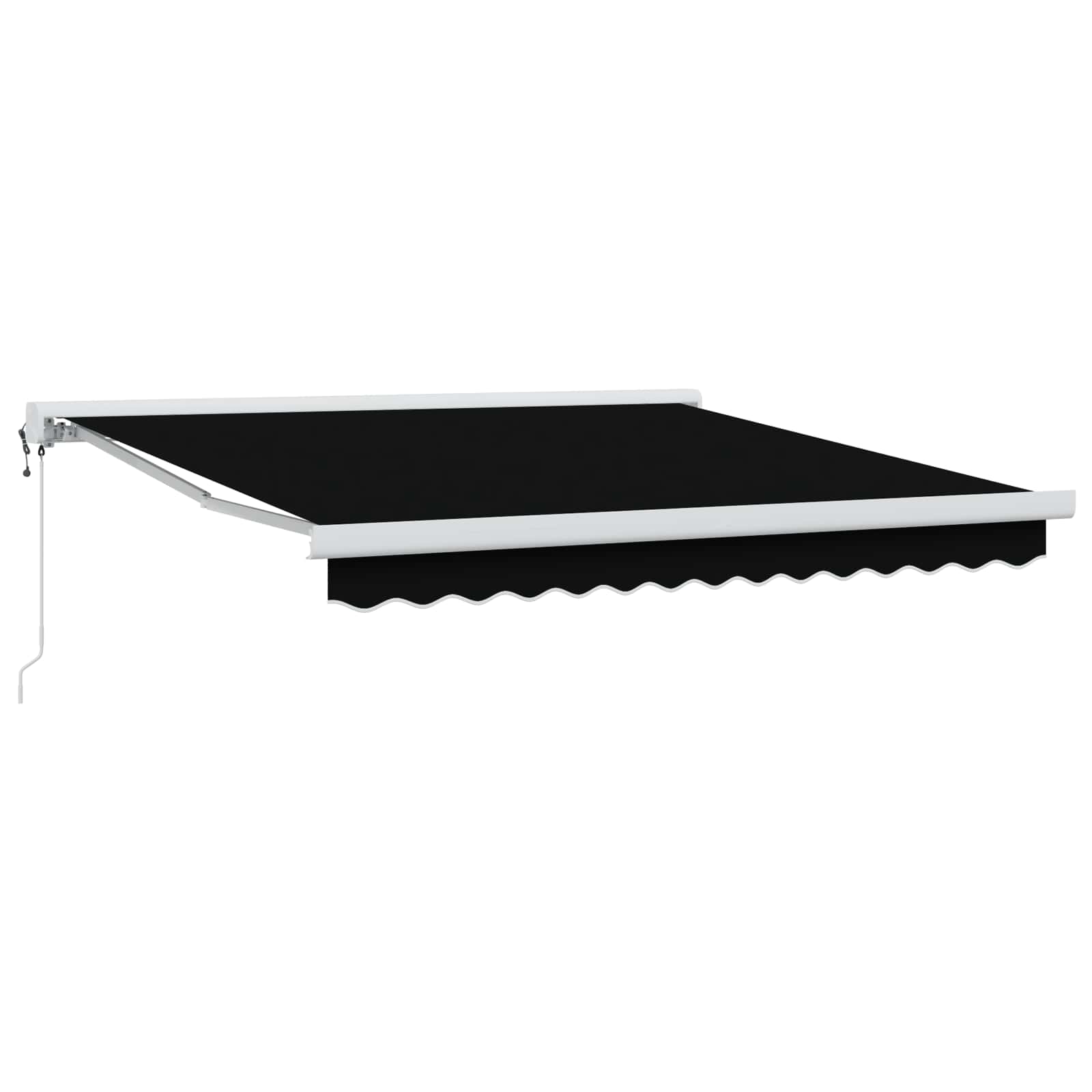 Ausziehbare Markise Schwarz 300 x 250 x 165 cm Stoff und Metall