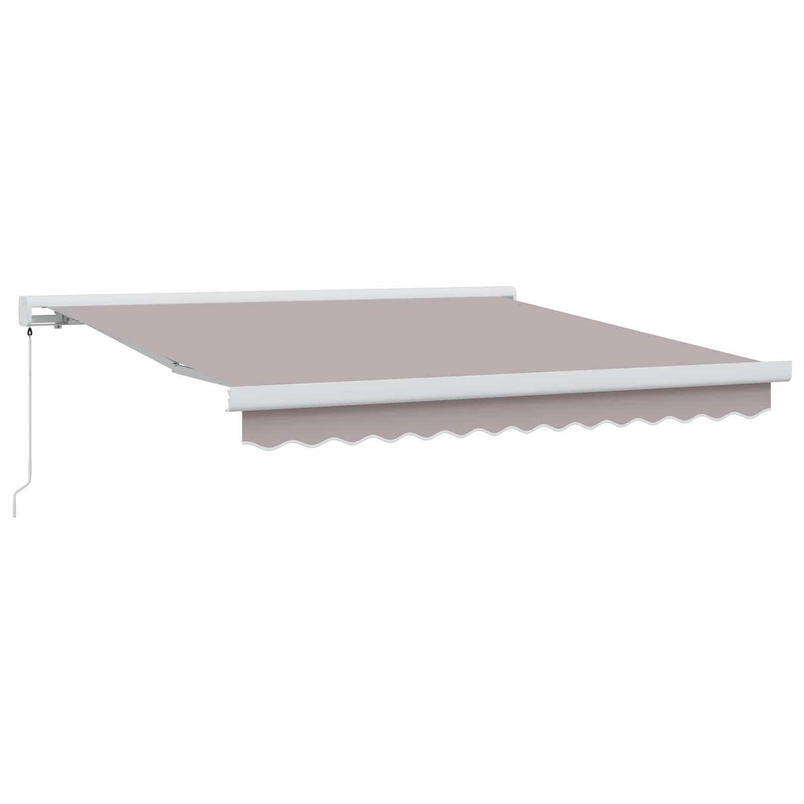 Ausziehbare Markise Hellgrau 300 x 250 cm Leinen und Aluminium