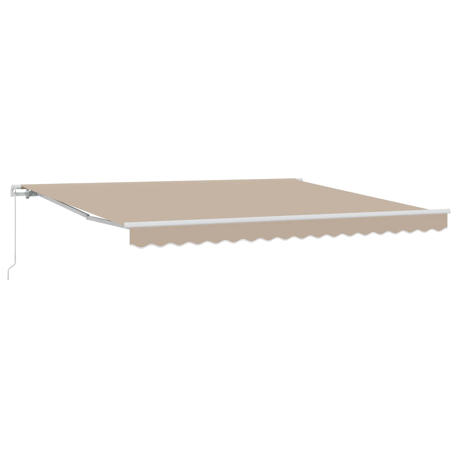 Ausziehbare Markise Beige 400 x 300 cm Polyester und Aluminium