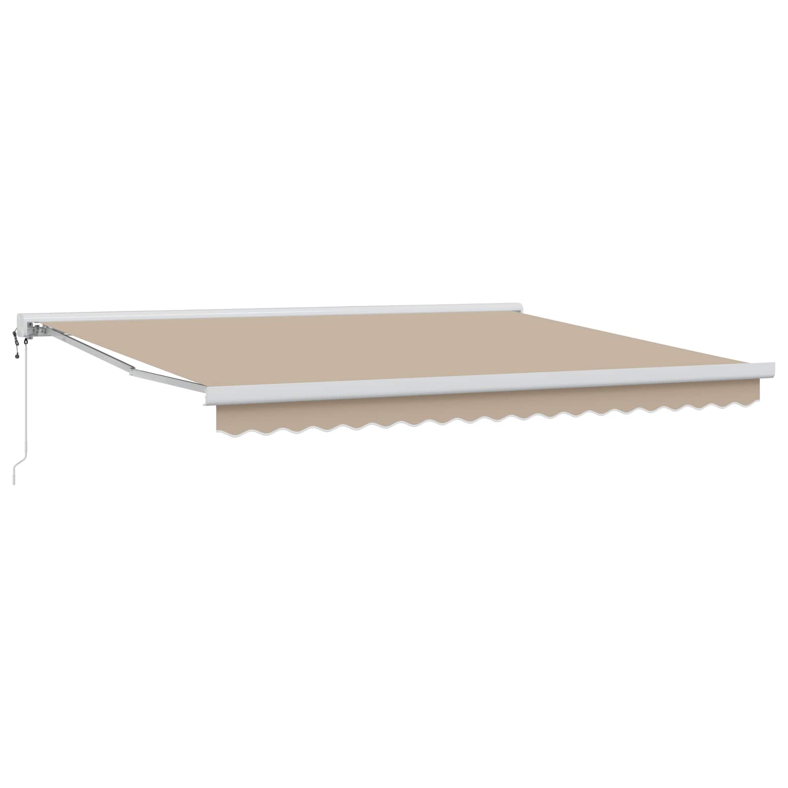 Ausziehbare Markise Beige 400 x 300 cm Stoff und Metall