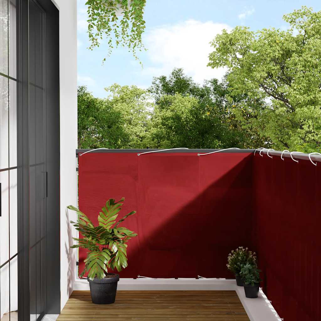 Balkon-Sichtschutz Rot 120x800 cm 100% Polyester-Oxford
