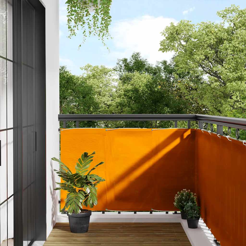 Balkon-Sichtschutz Orange 90x1000 cm 100% Polyester-Oxford