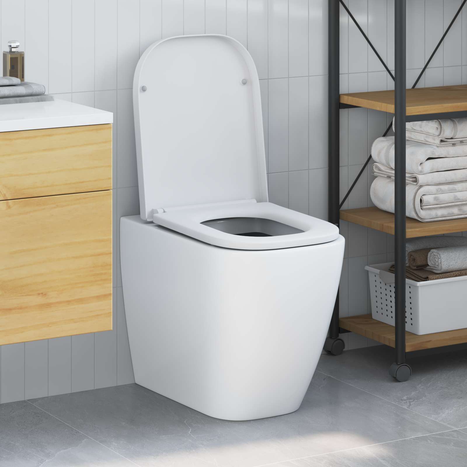 Toilettensitz Weiß 47,5 x 35 x 3,6 cm Duroplast