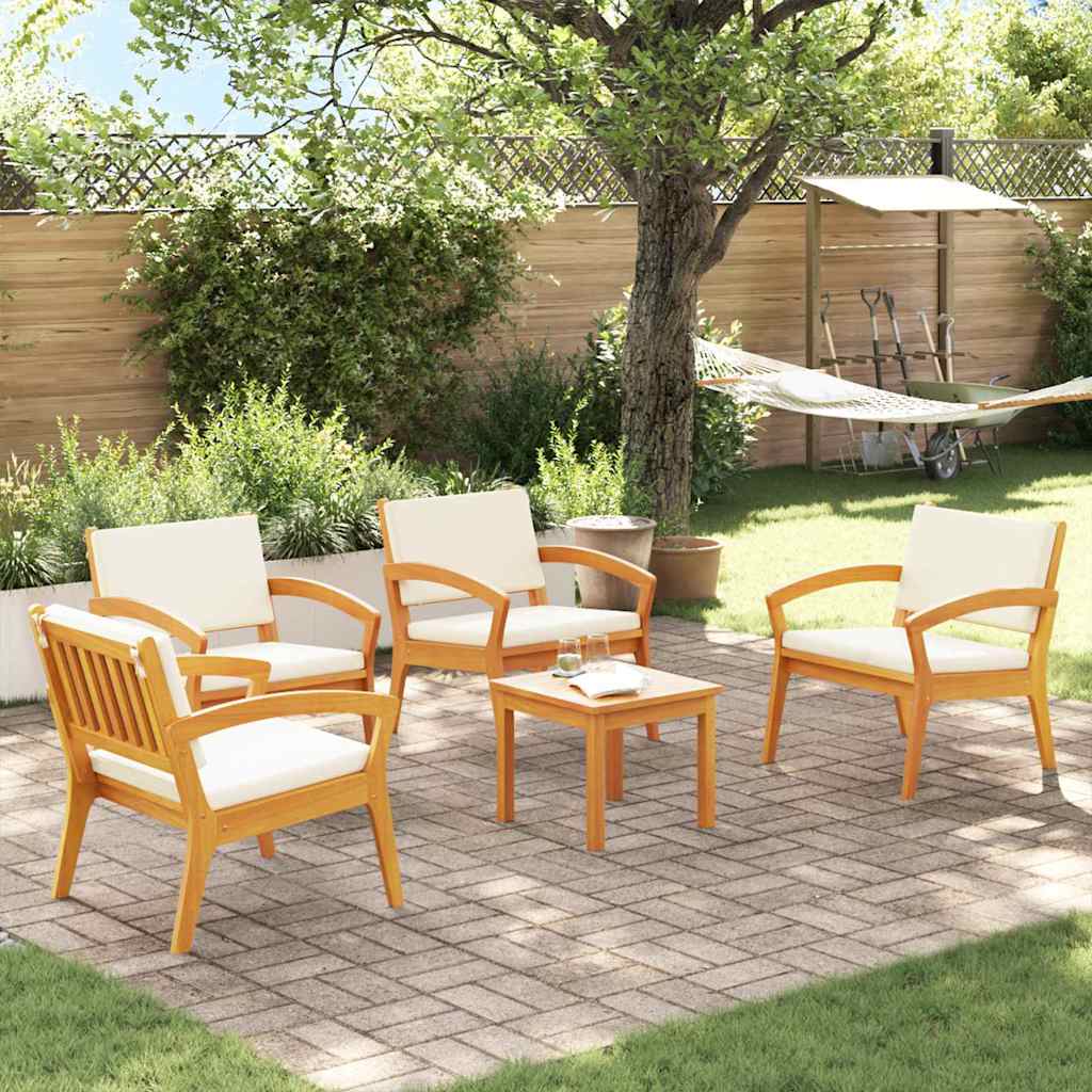 Bistrogarnitur 5 stk. Braun Polyester