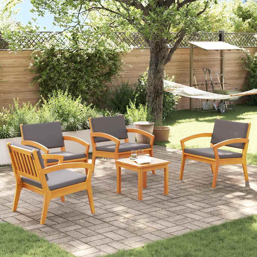 Bistrogarnitur 5 stk. Braun Polyester
