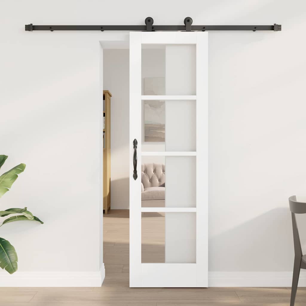 Schiebetür ORKDAL 61 x 198,5 cm Massivholz Kiefer und Glas