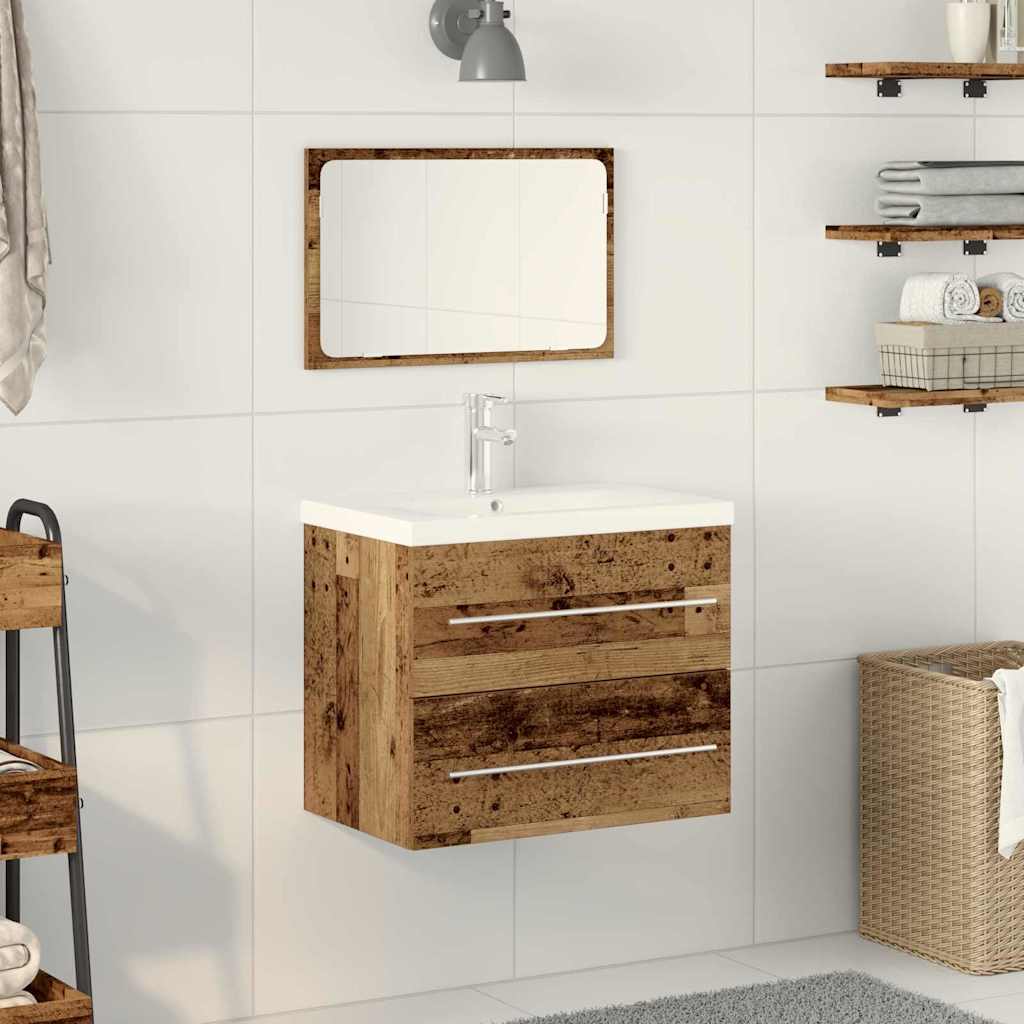 Waschbeckenschrank 2 stk. Altholz 60 x 38,5 x 48 cm
