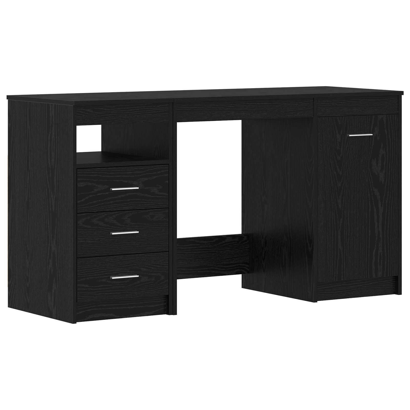 Schreibtisch 2 Stk. Schwarz Eichen-Optik 140 x 50 x 76 cm