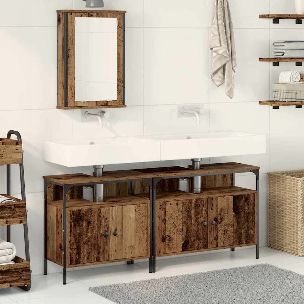 Badezimmer Waschbeckenmöbel 3 Stk. Braun 80 x 30 x 60 cm
