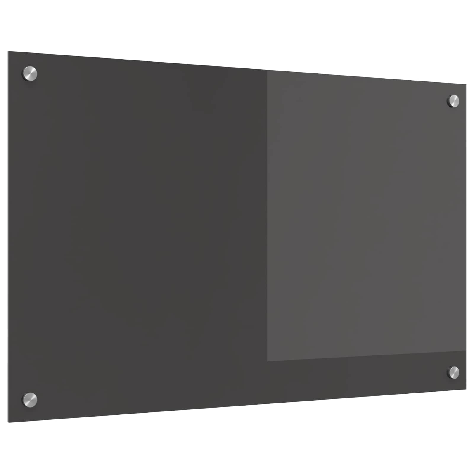 Küchenrückwand Dunkelgrau 80 x 50 cm Gehärtetes Glas