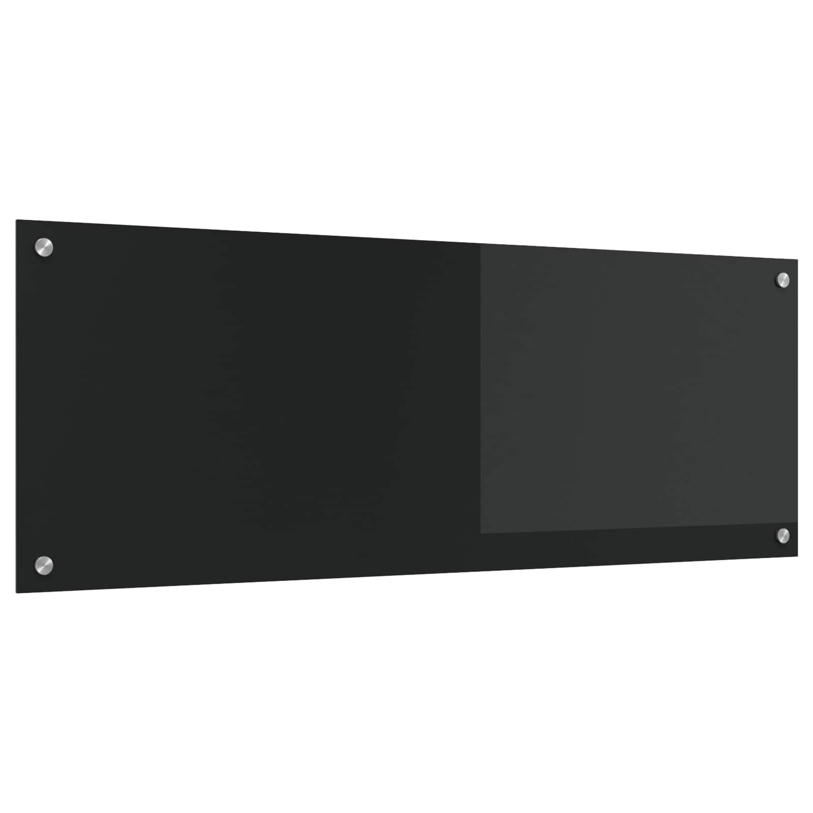 Küchenrückwand Schwarz 110 x 40 cm Gehärtetes Glas