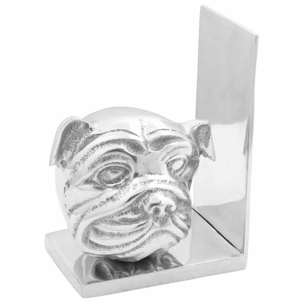 Buchstützen 2 stk. Silber 8 x 12 x 16,5 cm Aluminium
