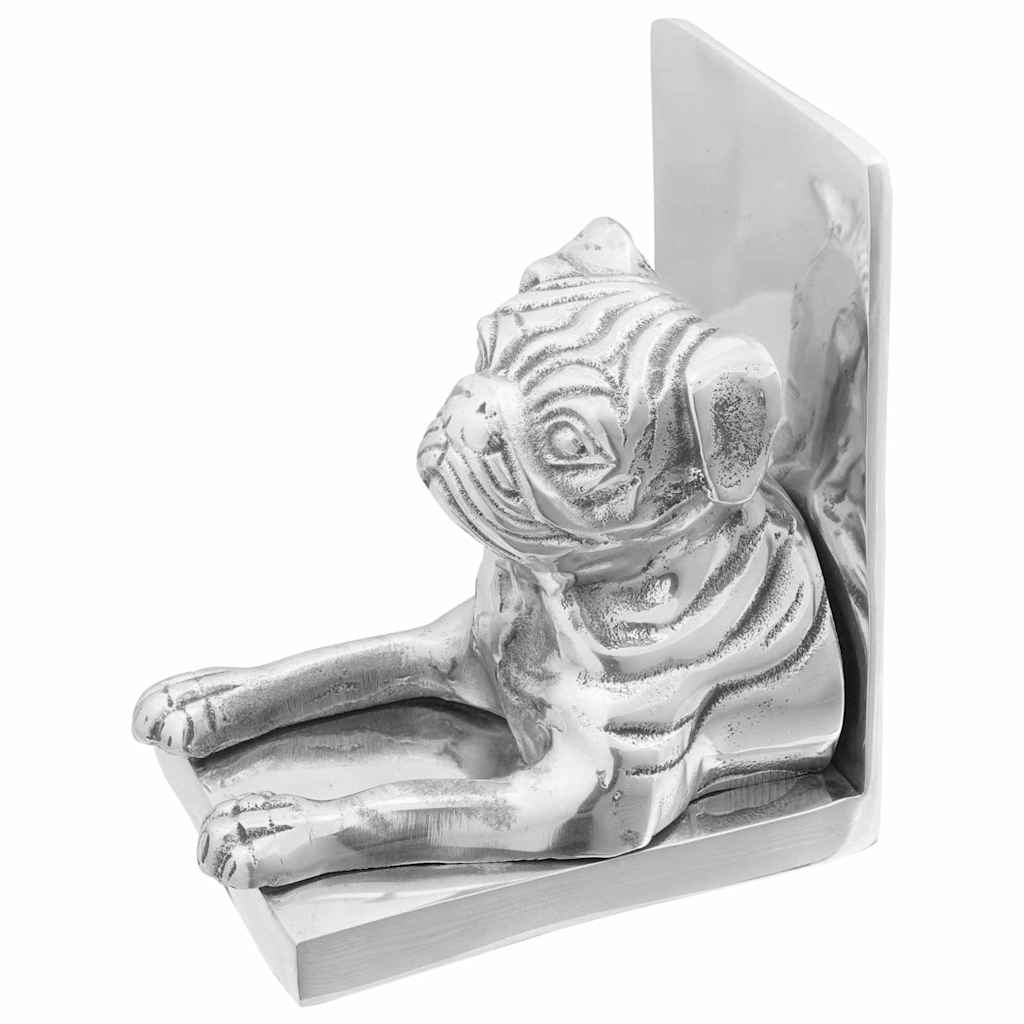 Buchstützen 2 stk. Silber 12 x 15 x 18 cm Aluminium