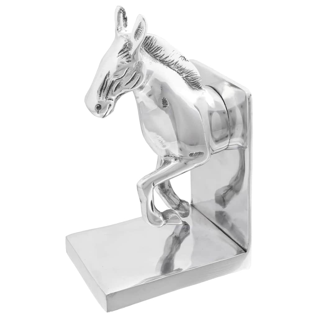 Buchstützen 2 stk. Silber 11 x 14 x 25 cm Aluminium