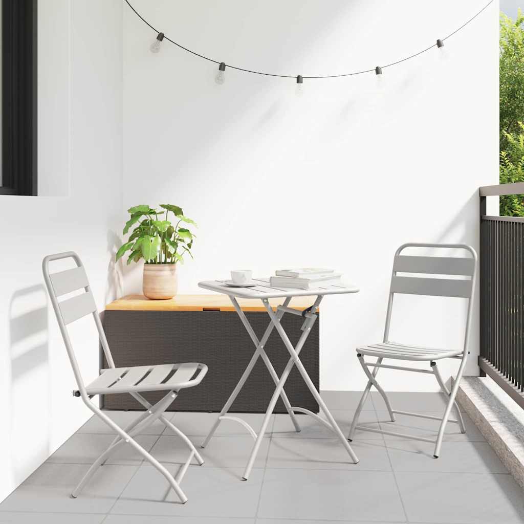 Bistrogarnitur 3 stk. Beige Stahl