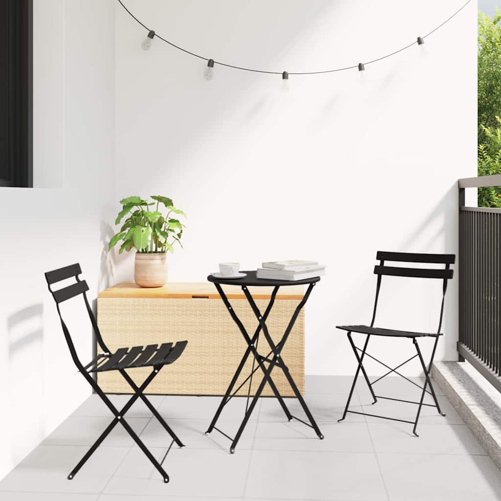 Gartenklappstuhl 2 stk. Anthrazit Metall