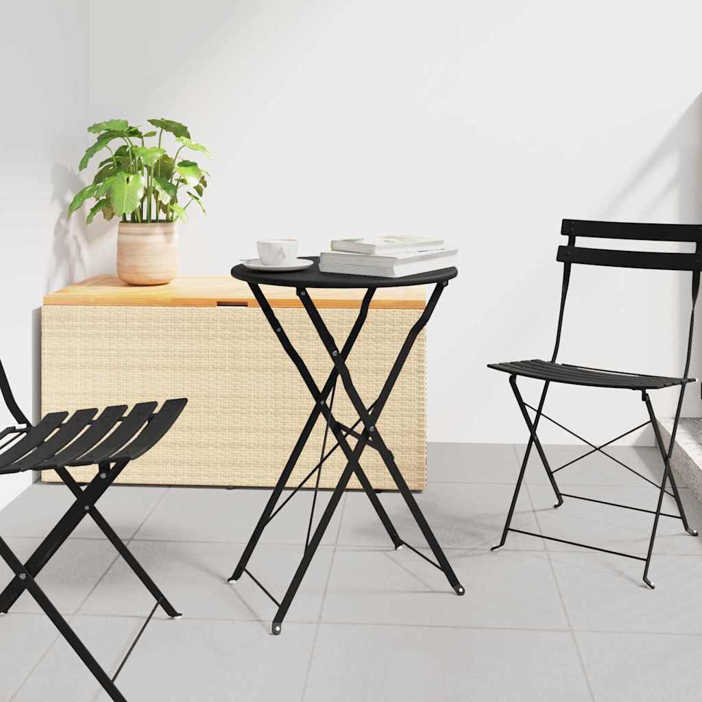 Bistrotisch Anthrazit Ø 50 x 71 cm Pulverbeschichteter Stahl