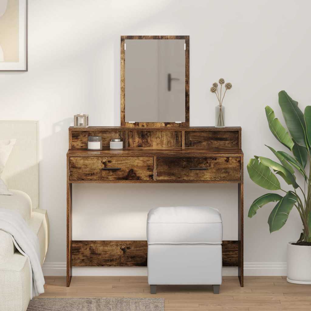 Schminktisch Geräucherte Eiche 100 x 41 x 140 cm Holzwerkstoff