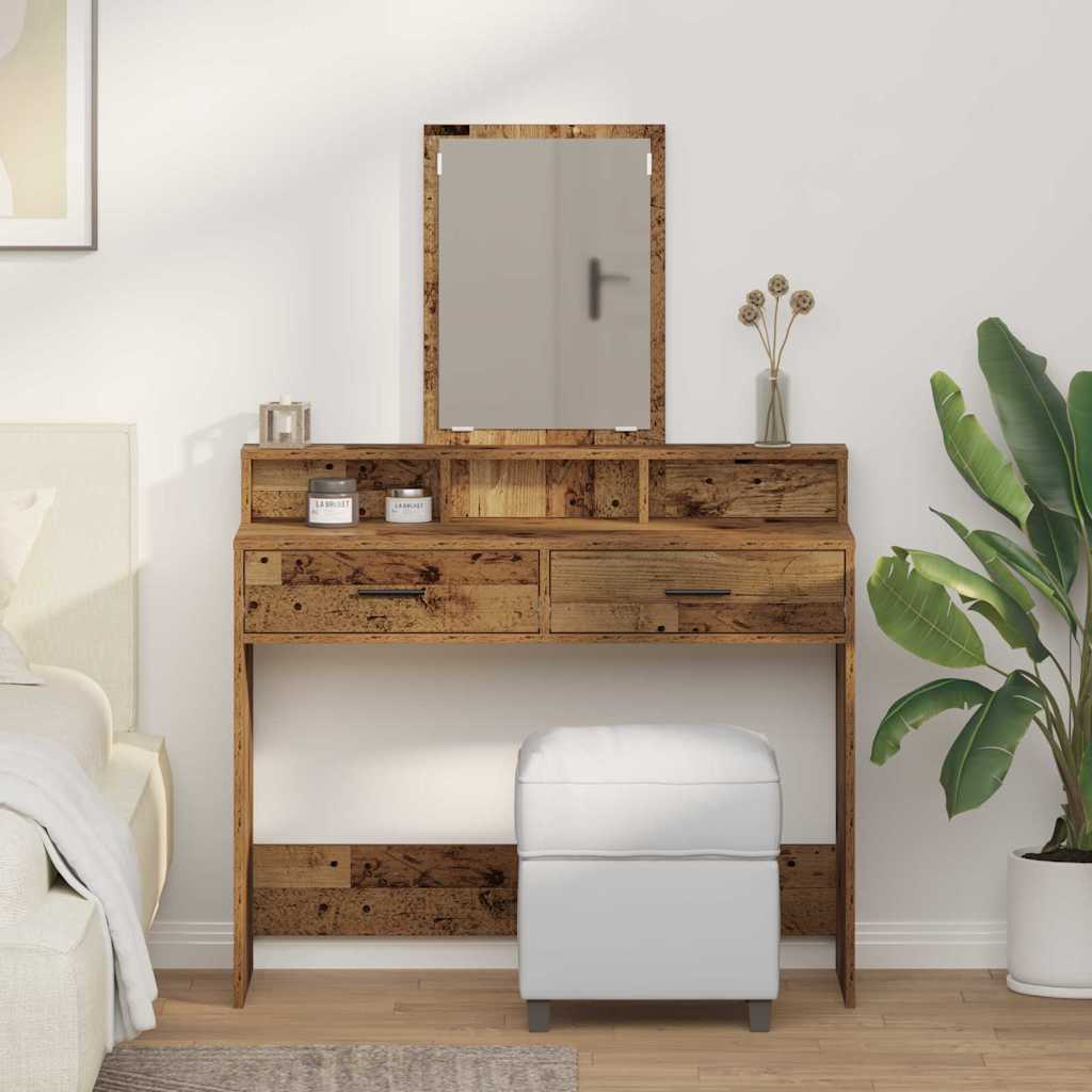 Schminktisch Altholz 100 x 41 x 140 cm Holzwerkstoff