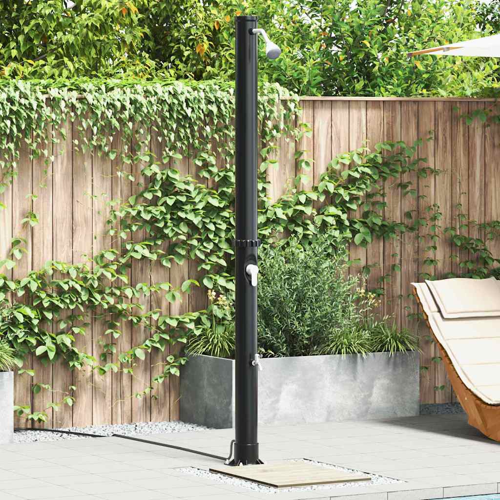 Außen Solardusche 20 l PVC und Aluminium Schwarz