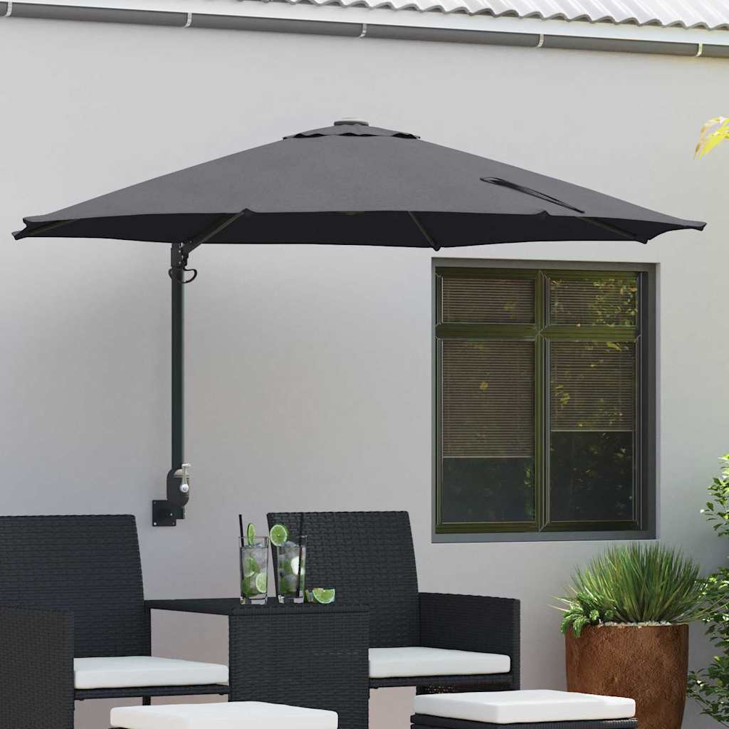 Gartensonnenschirm 248 x 248 x 148 cm Polyester und Stahl