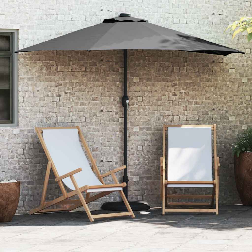 Gartensonnenschirm 294 x 150 x 224 cm Polyester und Stahl