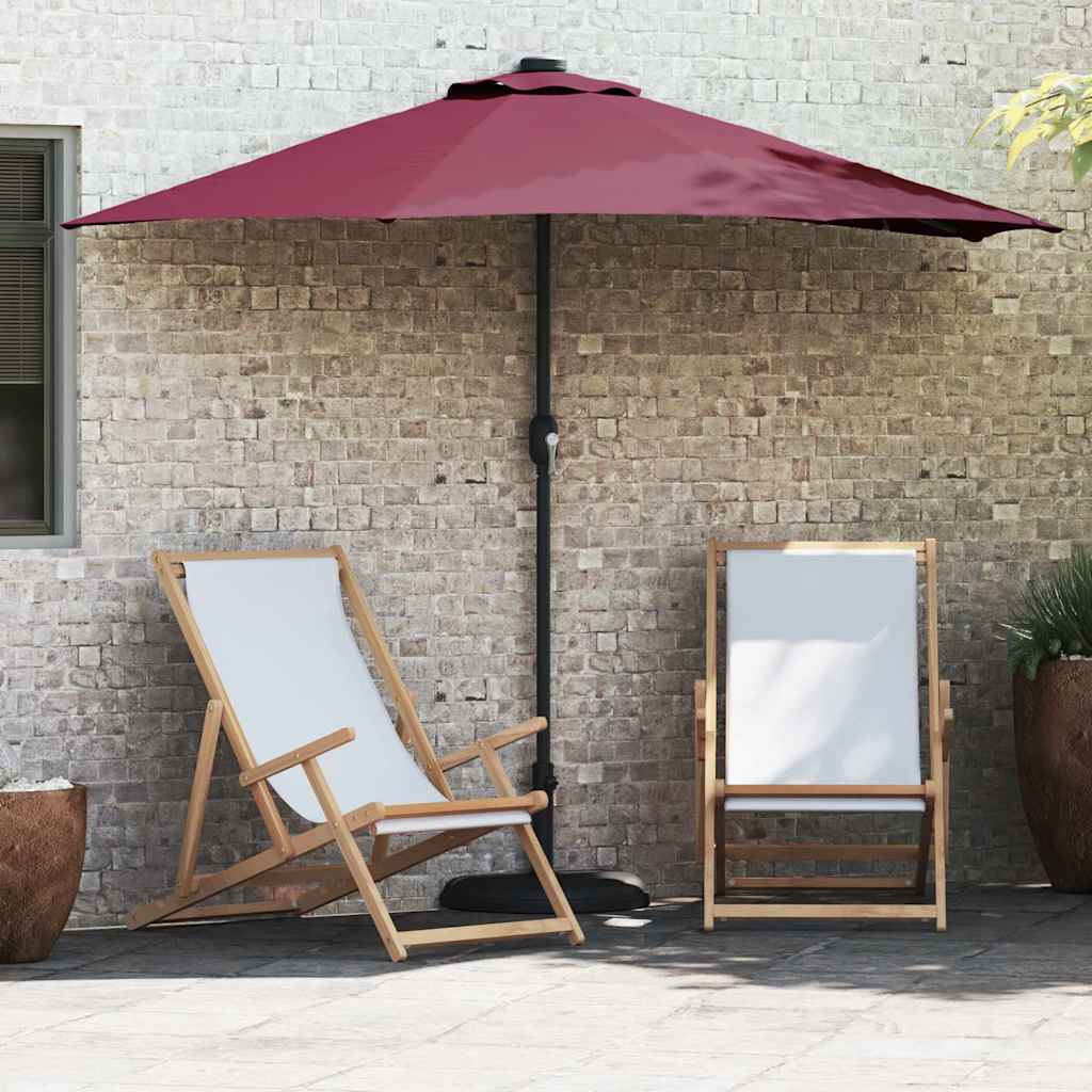 Gartensonnenschirm 294 x 150 x 224 cm Polyester und Stahl