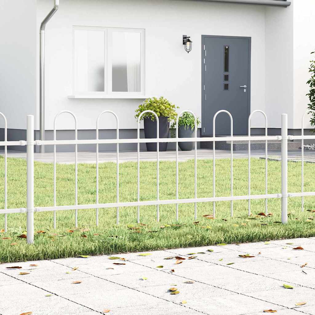 Gartenzaun BOXTEL 2 stk. 3,4 x 0,6 m Pulverbeschichteter Stahl