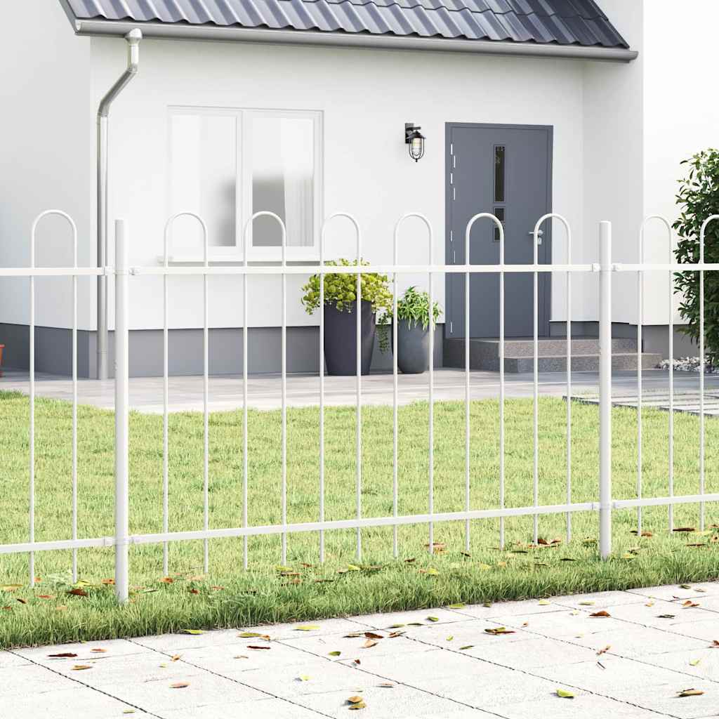 Gartenzaun BOXTEL 3 stk. 5,1 x 1 m Pulverbeschichteter Stahl