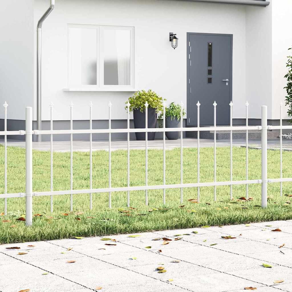 Gartenzaun WOERDEN 7 stk. 11,9 x 0,6 m Weiß