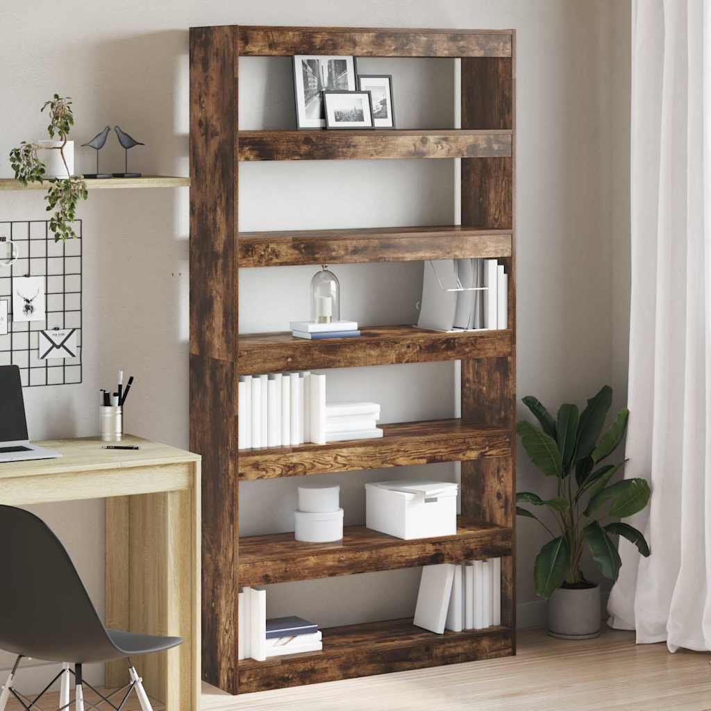 Bücherregal 6 Ebenen 100 x 30 x 198 cm Holzwerkstoff