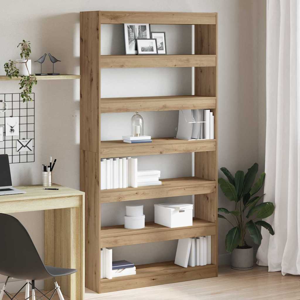 Bücherregal 6 Ebenen 100 x 30 x 198 cm Holzwerkstoff