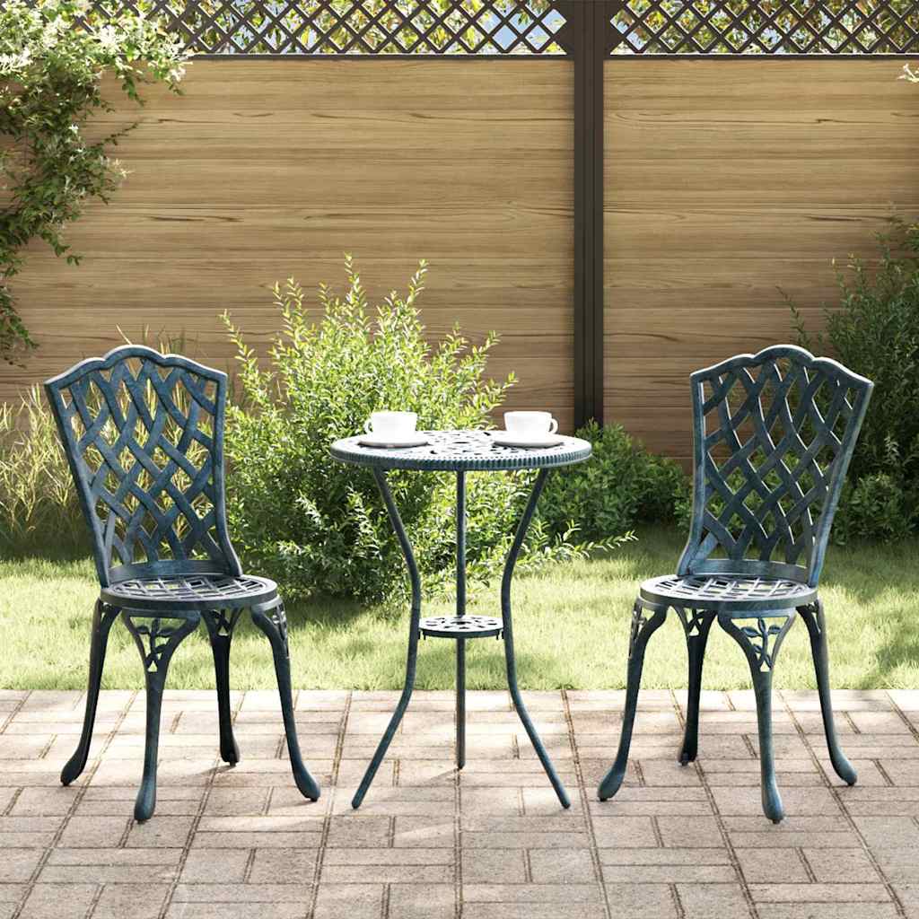 Garten Bistro Set 3 stk. Grün Aluminium