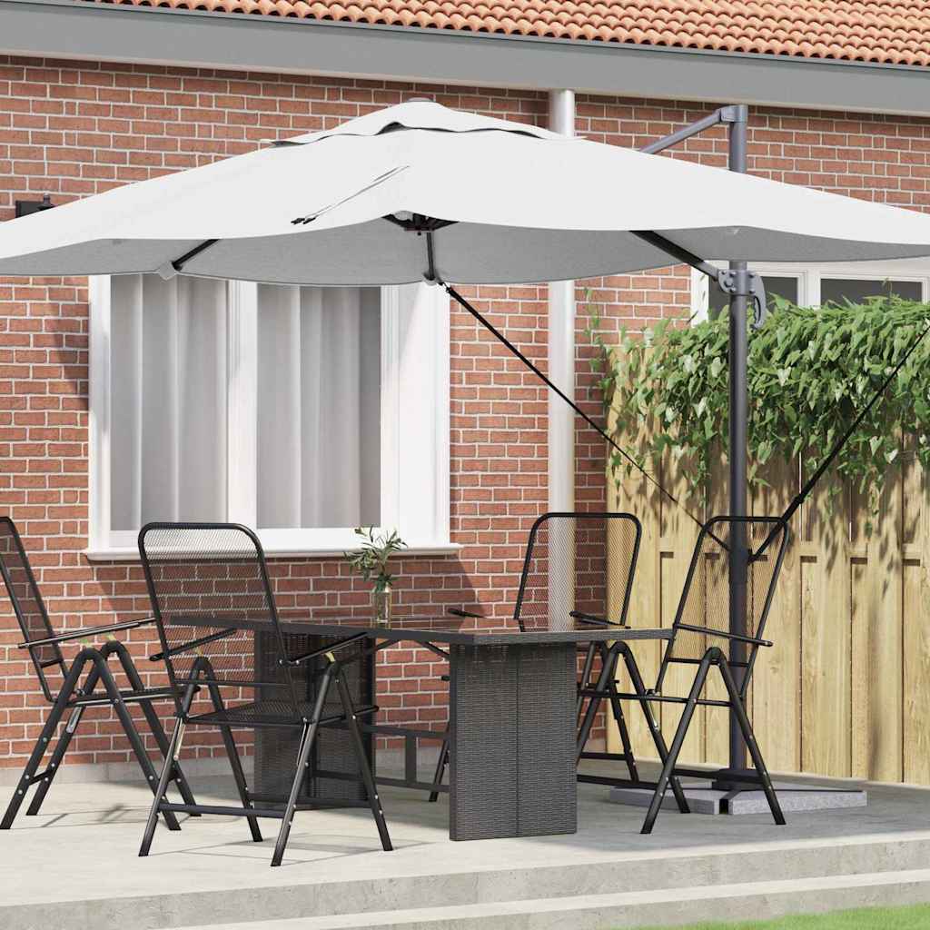 Sonnenschirm 351 x 250 x 260 cm Polyester und Aluminium Sand