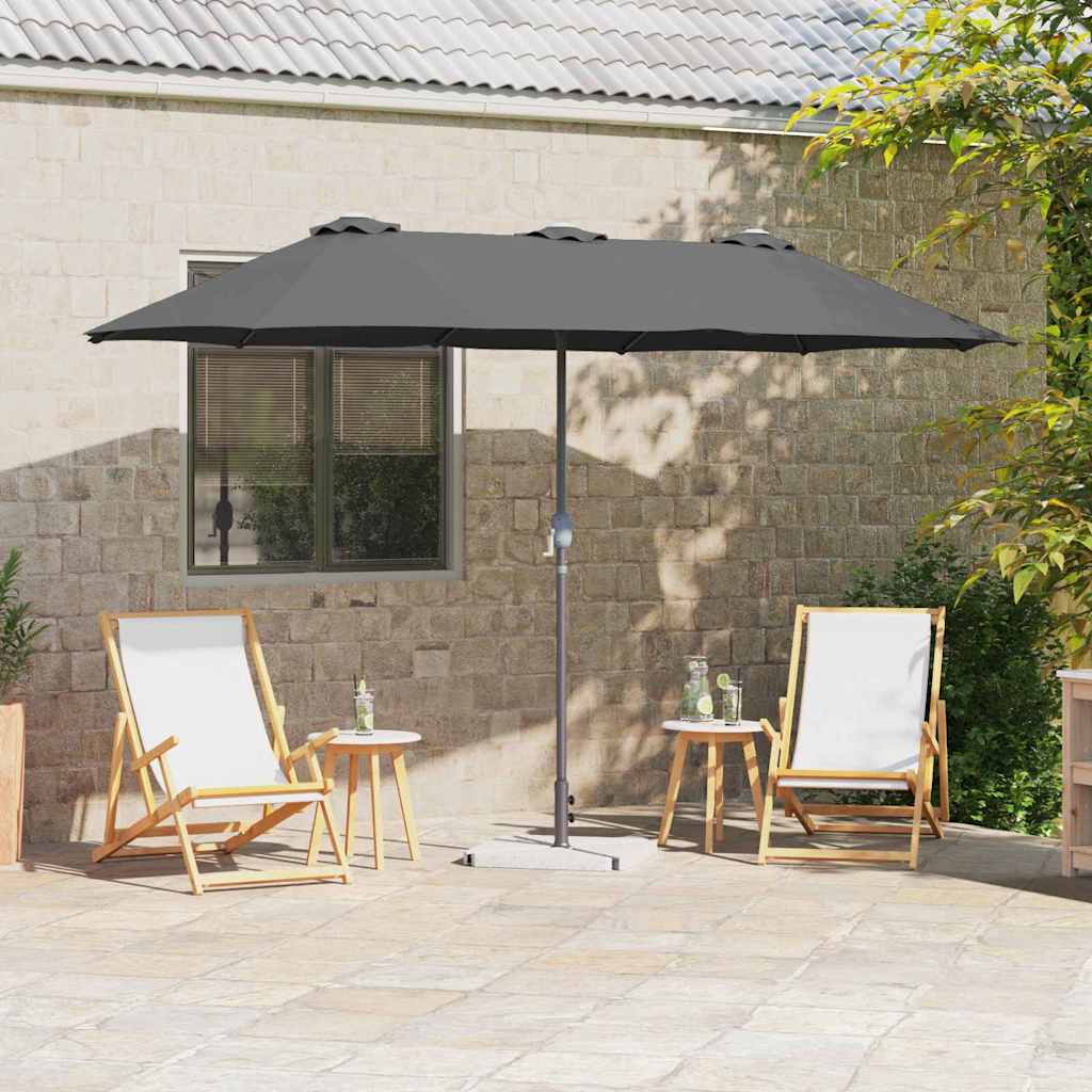 Gartensonnenschirm 370 x 197 x 239 cm Polyester und Aluminium
