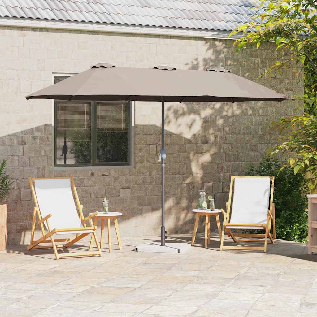 Gartensonnenschirm 370 x 197 x 239 cm Polyester und Aluminium