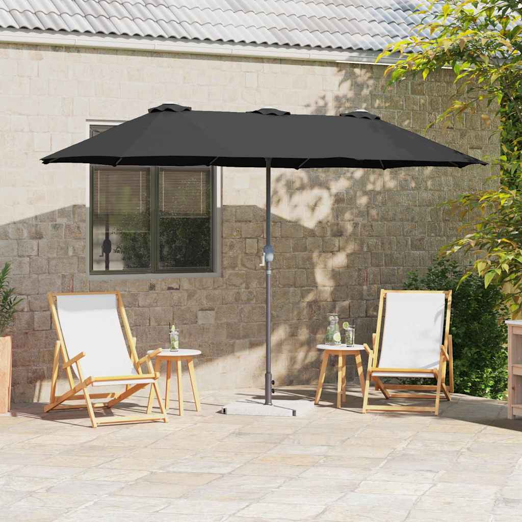 Gartensonnenschirm 370 x 197 x 239 cm Polyester und Aluminium
