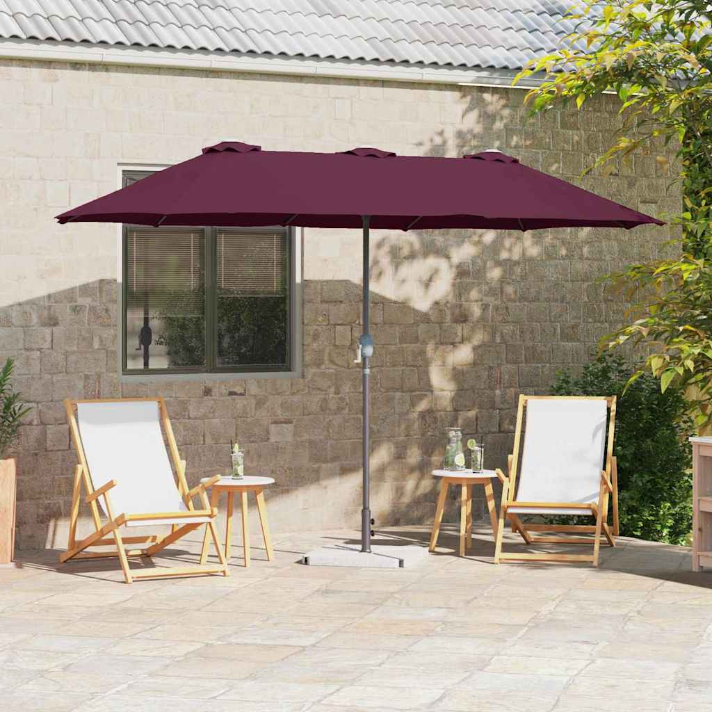 Gartensonnenschirm 370 x 197 x 239 cm Polyester und Aluminium