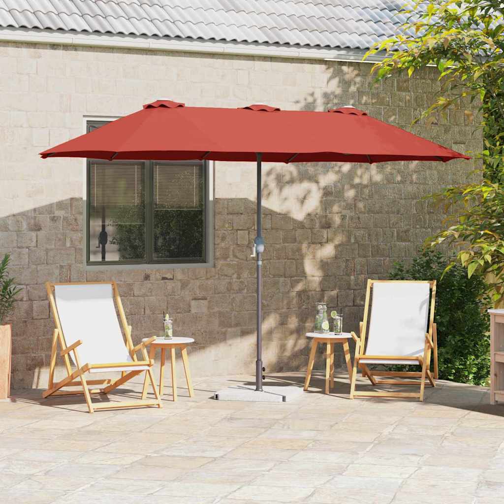 Gartensonnenschirm 370 x 197 x 239 cm Polyester und Aluminium