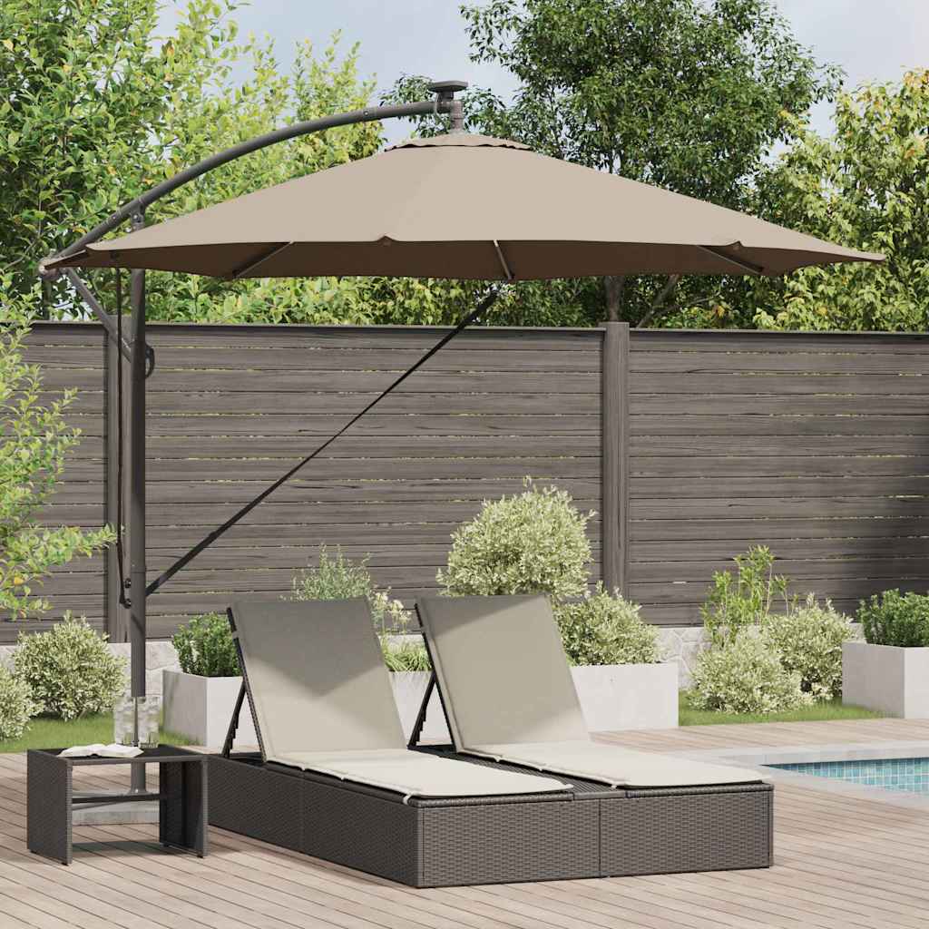 Sonnenschirm 294 x 294 x 248 cm Polyester und Aluminium Taupe