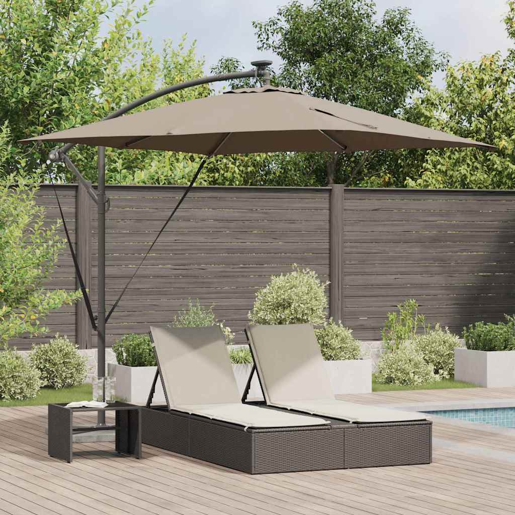 Sonnenschirm 249 x 249 x 250 cm Polyester und Aluminium Taupe