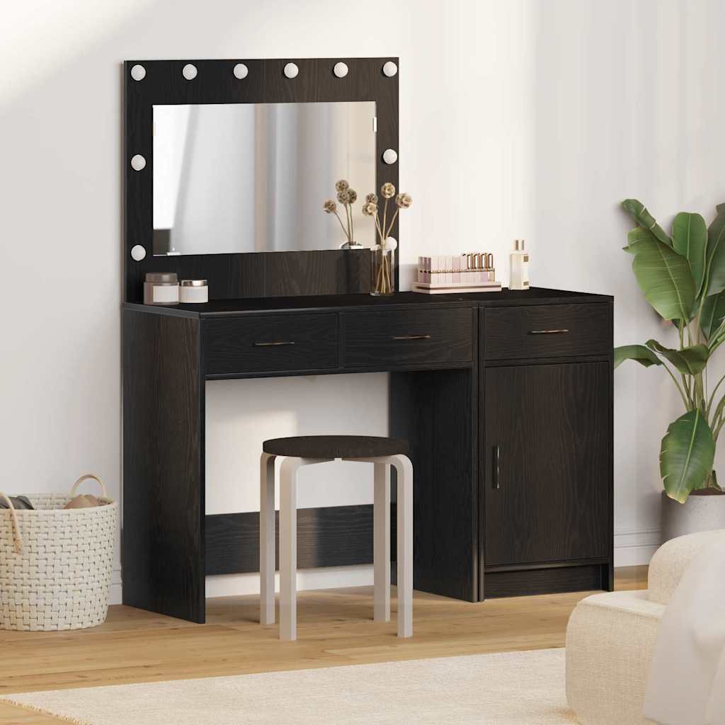 Schminktisch 2 stk. Schwarz 40 x 41 x 75 cm Holzwerkstoff