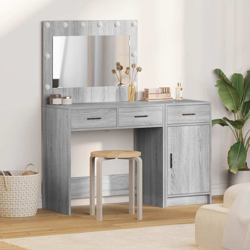 Schminktisch 2 stk. Grau 40 x 41 x 75 cm Holzwerkstoff