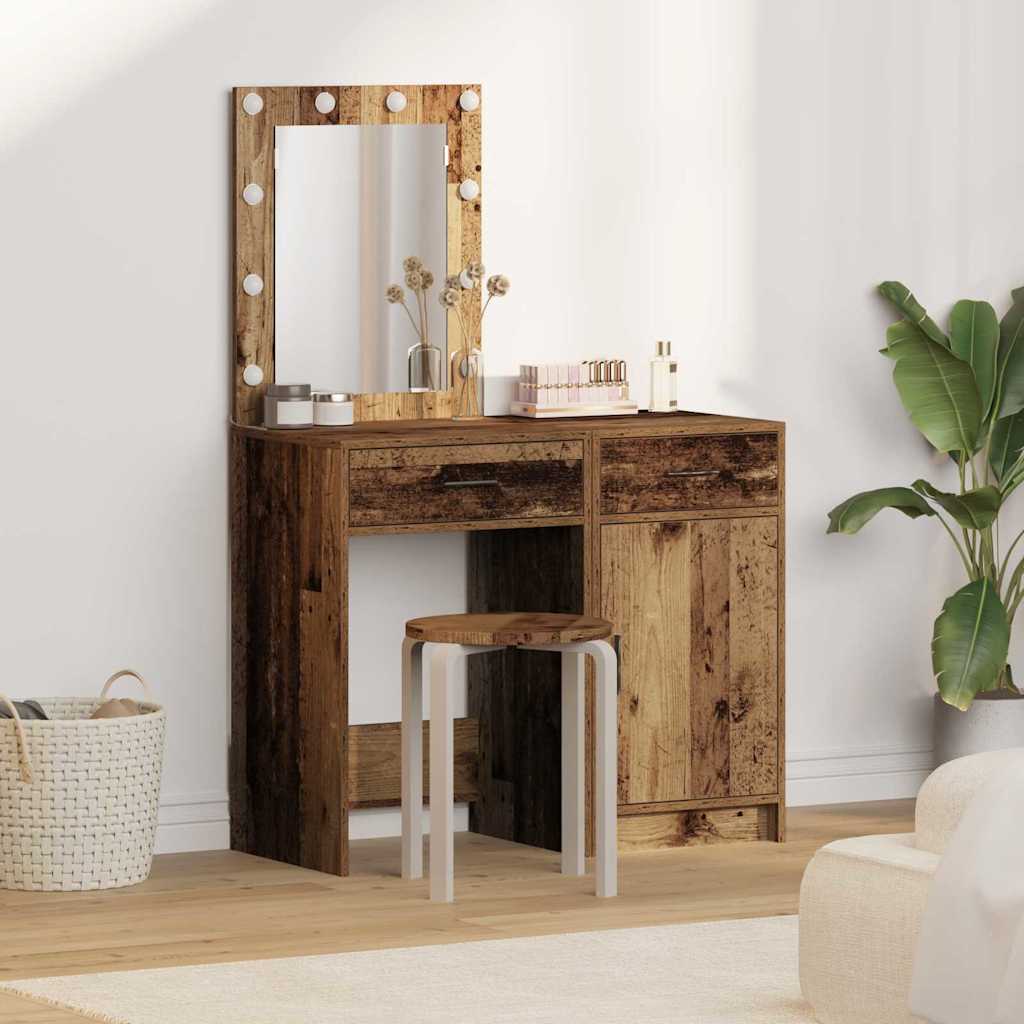 Schminktisch 2 stk. Braun 50 x 41 x 135 cm Holzwerkstoff
