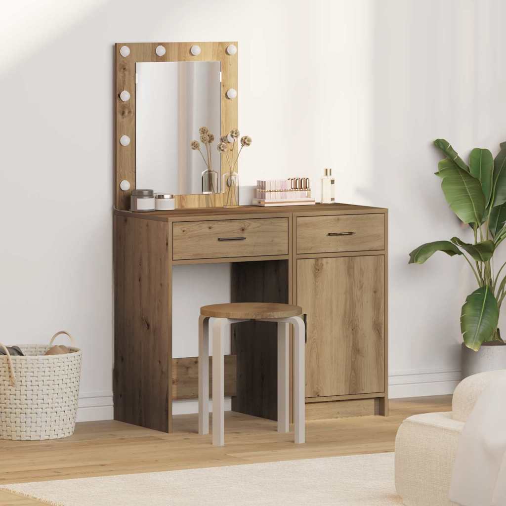 Schminktisch 2 stk. Braun 50 x 41 x 135 cm Holzwerkstoff